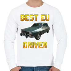 PRINTFASHION PUBG - Best EU Driver - Férfi pulóver - Fehér