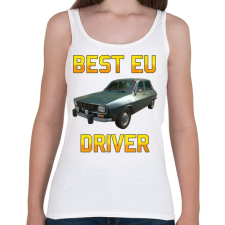 PRINTFASHION PUBG - Best EU Driver - Női atléta - Fehér női trikó