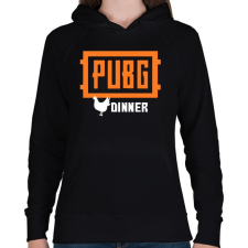 PRINTFASHION PUBG DINNER - Női kapucnis pulóver - Fekete női pulóver, kardigán