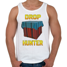 PRINTFASHION PUBG - Drop Hunter - Férfi atléta - Fehér atléta, trikó