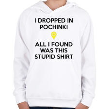 PRINTFASHION PUBG - Dropped in Pochinki (Fekete) - Gyerek kapucnis pulóver - Fehér gyerek pulóver, kardigán