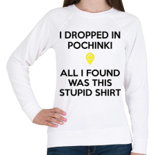 PRINTFASHION PUBG - Dropped in Pochinki (Fekete) - Női pulóver - Fehér női pulóver, kardigán