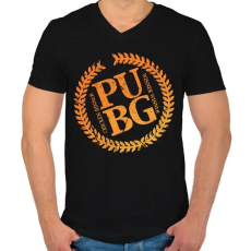 PRINTFASHION PUBG LOGO - Férfi V-nyakú póló - Fekete
