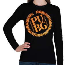 PRINTFASHION PUBG LOGO - Női hosszú ujjú póló - Fekete női póló