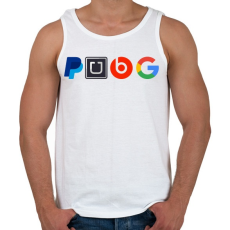 PRINTFASHION PUBG logo paródia - Férfi atléta - Fehér