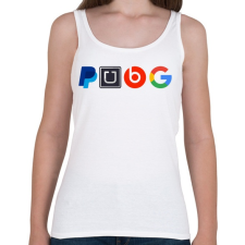 PRINTFASHION PUBG logo paródia - Női atléta - Fehér női trikó