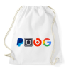 PRINTFASHION PUBG logo paródia - Sportzsák, Tornazsák - Fehér