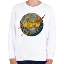 PRINTFASHION PUBG NASA: MIRAMAR - Gyerek pulóver - Fehér gyerek pulóver, kardigán