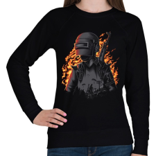 PRINTFASHION PUBG - Női pulóver - Fekete női pulóver, kardigán