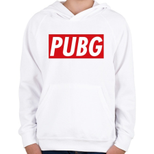 PRINTFASHION PUBG OBEY - Gyerek kapucnis pulóver - Fehér gyerek pulóver, kardigán
