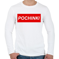 PRINTFASHION PUBG - Pochinki - Férfi hosszú ujjú póló - Fehér férfi póló