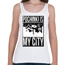 PRINTFASHION PUBG - Pochinki is my City - Női atléta - Fehér női trikó