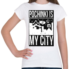 PRINTFASHION PUBG - Pochinki is my City - Női póló - Fehér női póló