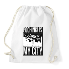 PRINTFASHION PUBG - Pochinki is my City - Sportzsák, Tornazsák - Fehér tornazsák