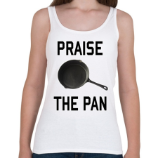 PRINTFASHION PUBG - Praise the Pan - Női atléta - Fehér női trikó