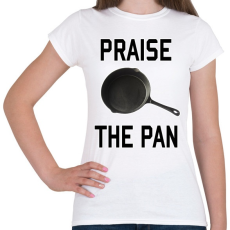 PRINTFASHION PUBG - Praise the Pan - Női póló - Fehér