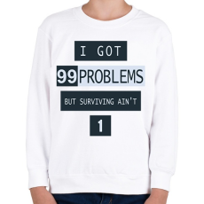 PRINTFASHION Pubg Surviving - Gyerek pulóver - Fehér