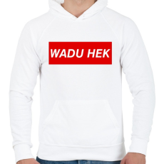PRINTFASHION PUBG - WADU HEK - Férfi kapucnis pulóver - Fehér
