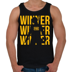 PRINTFASHION PUBG Winner - Férfi atléta - Fekete