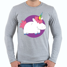 PRINTFASHION Pufi unikronis - Férfi hosszú ujjú póló - Sport szürke férfi póló