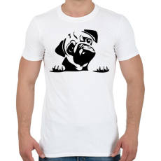 PRINTFASHION pug - Férfi póló - Fehér