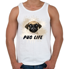 PRINTFASHION pug life - Férfi atléta - Fehér atléta, trikó