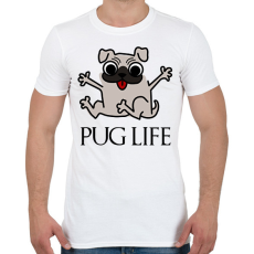 PRINTFASHION pug life funny - Férfi póló - Fehér