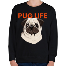 PRINTFASHION PUG LIFE - Gyerek pulóver - Fekete gyerek pulóver, kardigán
