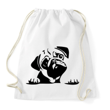PRINTFASHION pug - Sportzsák, Tornazsák - Fehér tornazsák