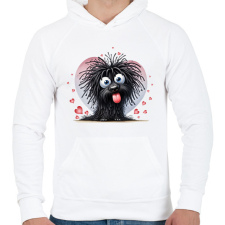 PRINTFASHION Puli - Férfi kapucnis pulóver - Fehér férfi pulóver, kardigán