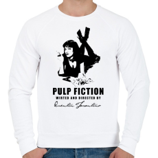 PRINTFASHION PULP FICTION-BLACK - Férfi pulóver - Fehér