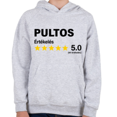 PRINTFASHION Pultos Értékelés ***** 5.0 (69 értékelés) - Gyerek kapucnis pulóver - Sport szürke