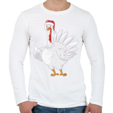 PRINTFASHION Pulyka - Férfi hosszú ujjú póló - Fehér