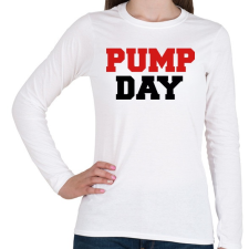PRINTFASHION PUMP DAY - Női hosszú ujjú póló - Fehér női póló