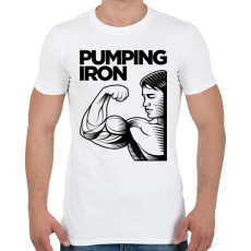 PRINTFASHION Pumping Iron - Férfi póló - Fehér