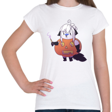 PRINTFASHION Pumpkin cat - Női póló - Fehér