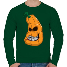 PRINTFASHION Pumpkin head - Férfi pulóver - Sötétzöld férfi pulóver, kardigán