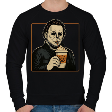 PRINTFASHION Pumpkin spice season - Férfi pulóver - Fekete