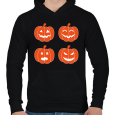 PRINTFASHION pumpkins-1777667 - Férfi kapucnis pulóver - Fekete