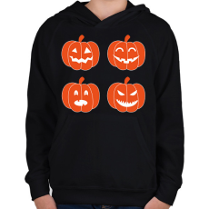 PRINTFASHION pumpkins-1777667 - Gyerek kapucnis pulóver - Fekete