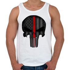 PRINTFASHION punisher - Férfi atléta - Fehér