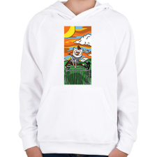 PRINTFASHION Punk Adventure - Gyerek kapucnis pulóver - Fehér gyerek pulóver, kardigán