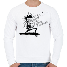 PRINTFASHION Punk forever - Férfi pulóver - Fehér férfi pulóver, kardigán