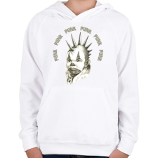 PRINTFASHION Punk punk punk - Gyerek kapucnis pulóver - Fehér gyerek pulóver, kardigán