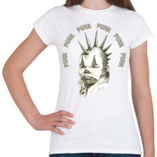 PRINTFASHION Punk punk punk - Női póló - Fehér női póló