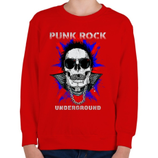 PRINTFASHION Punk rock - Gyerek pulóver - Piros