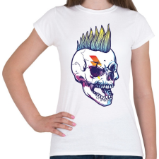PRINTFASHION Punk-rock koponya - Női póló - Fehér női póló