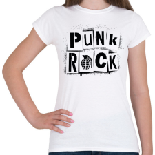 PRINTFASHION Punk Rock - Női póló - Fehér női póló