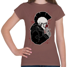 PRINTFASHION Punk szerelem - Női póló - Mogyoróbarna női póló