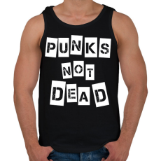 PRINTFASHION Punks not dead - Férfi atléta - Fekete